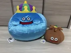 【タグ付き】ドラゴンクエスト キングスライム&たまねぎスライム　ぬいぐるみセットのサムネイル