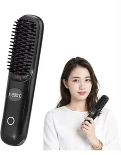 ヘアアイロン ストレートアイロン ヒートブラシ コードレス ストレートブラシ