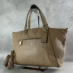 極美品✨コーチ 2way トート ショルダーバッグ オールレザー 斜め掛け ロゴ