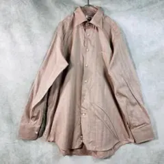 【ブルーノ】ドレスシャツ　ヘリンボーン　綿　アイボリー　L　Brunoのサムネイル