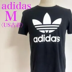 adidas オリジナルス トレフォイルロゴTシャツ 黒M US古着