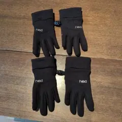 HEAD 手袋 M 黒 赤いアクセント付き　双子セット