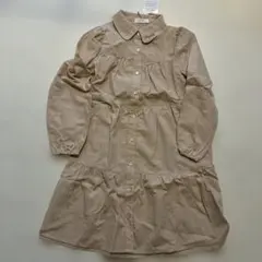 新品　タグ付き　BABYDOLL ベージュ 長袖 ワンピース 130cm