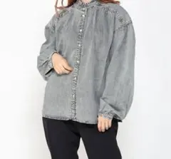 GAP グレー 長袖シャツ Mサイズ