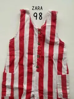 【美品】ZARA ストライプ サロペット 98