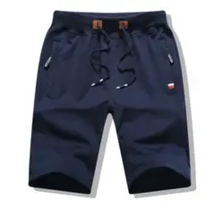 ハーフパンツ メンズ 短パン ショートパンツ ネイビー M L 新品
