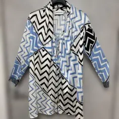 EMILIO PUCCI ロングカーディガン シルク ベルト イタリア製 ピンク