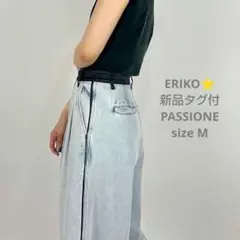 新品タグ付 パシオーネ デニム サイドライン ワイド パンツ Mサイズ Mal.のサムネイル