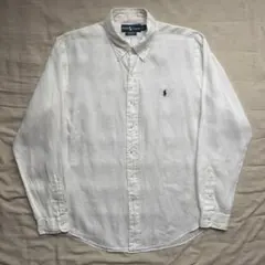 【00s】Polo Ralph Lauren B/D リネンシャツ ワンポイントのサムネイル