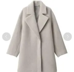 無印良品2024年購入ウールボア再生ウール混ボアコート大きいサイズXL ベージュ