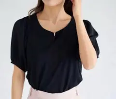 新品 トッコクローゼット T シフォン 半袖 パフスリーブ
