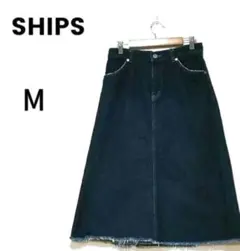 【シップス】日本製　ボトムスデニムスカート　インディゴ色　M