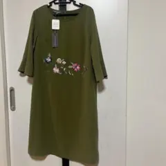 新品 ローラアシュレイ ワンピース XL 13号 ホコモモラ 刺繍 スーナウーナ