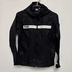 PUMA フルジッパー ジャケット 160ブラック 薄手 帽子着脱可能
