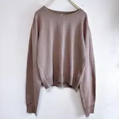 クルーネック 長袖ニット Mサイズレディース