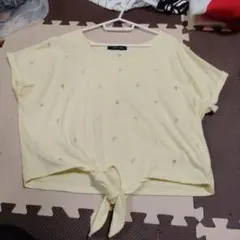 CHIP CHIP イエロークロップドTシャツ