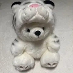 ホワイトタイガー フード付き ぬいぐるみ
