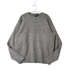 90s ポロ ラルフローレン クルーネック セーター ニット ワンポイントロゴ