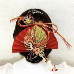 【大胆豪華！！】﻿ 結婚式・成人式・卒業式　髪飾りセット鶴扇