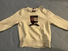 トミーヒルフィガー　ホワイト刺繍ロゴトレーナー　92