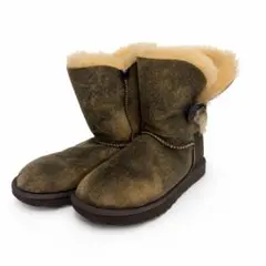 UGG australia ボタン付ムートンブーツ 茶 レディース 24cmのサムネイル