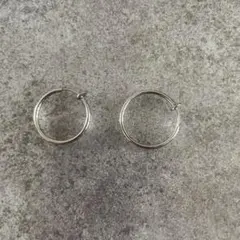 フープイヤリング シルバーカラー