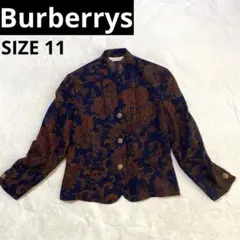 ✨希少ヴィンテージ✨ Burberrys ペイズリー柄　ノーカラー　ジャケット