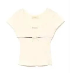 Putty ribbon tops white - メルカリ