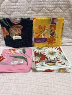 花柄ハンカチセット 4枚