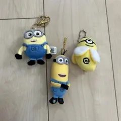 ミニオン ぬいぐるみキーホルダー 3体セット