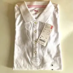 【新品未使用】ユニクロUNIQLO カノコポロシャツ　ホワイト　Mサイズ
