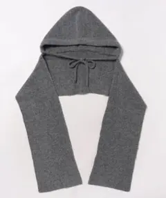 フード付ニットネックウォーマー　フードマフラー　フードウォーマー　バラクラバ