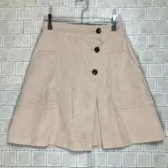 OLIVE des OLIVE コーデュロイミニスカート ベージュ　シンプル