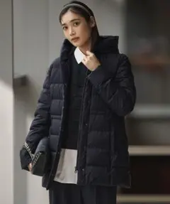 【美品】23区 シレータフタ ミドル丈 ダウンコート 40