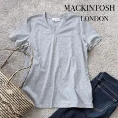 【美品】MACKINTOSH LONDON Vネック Tシャツ グレー40 綿のサムネイル