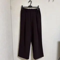 Luis ルイス ワイドストレートパンツ タックパンツ S ワインレッドのサムネイル