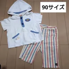 ミキハウス,ダブルB　半袖,7分丈ズボン　90サイズ