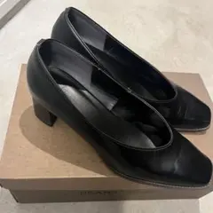 【美品】BEAUTY&YOUTH スクエアトゥ パンプス ヒール