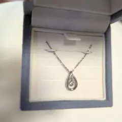 ★Canal４℃ シルバー925★ しずく型ネックレス(ほぼ未使用)