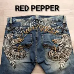 RED PEPPER デニム 刺繍 鷲 十字架 y2k レッドペッパーのサムネイル