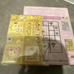 サンリオ　トレーディングミニタイルシール　ポムポムプリン