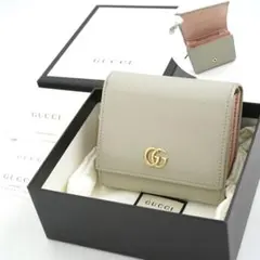 ✨Sランク・箱付き✨　GUCCI ミニ財布　マーモント　ダブルG バイカラー