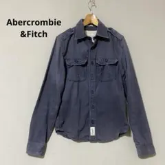 Abercrombie&Fitch ミリタリーシャツジャケット ダメージ加工