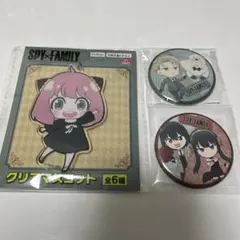 新品 スパイファミリー クリアマスコット アーニャ 缶バッジ×2おまけ