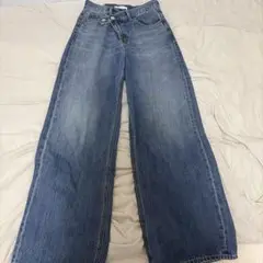 MOUSSY CROSS WAIST WIDE ストレート