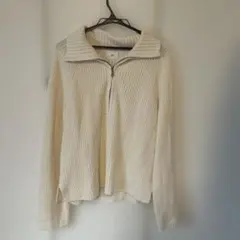 H&M ハーフジップリブニット　セーター　Ｍサイズ