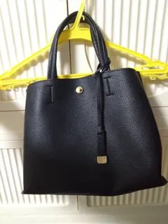 大幅値下げ！！オペイクドットクリップ*未使用*黒*ハンドバッグ*ミニトートバッグ