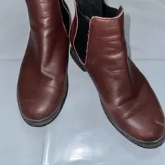 スピングルニーマ ダークブラウン レザー サイドゴアブーツ　XS