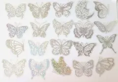 ②　蝶々　ホログラム　シール　ステッカー　20枚セット