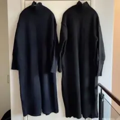 タートルバックスリットニットワンピース　アダムエロペ　セット